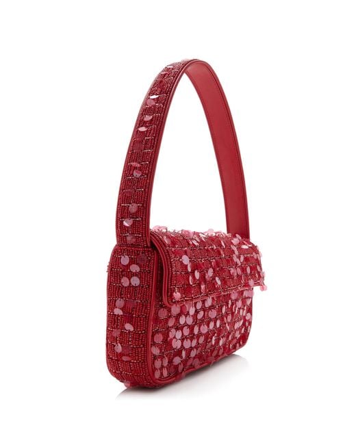 Staud Tommy Sequin-embroidered Beaded Bag