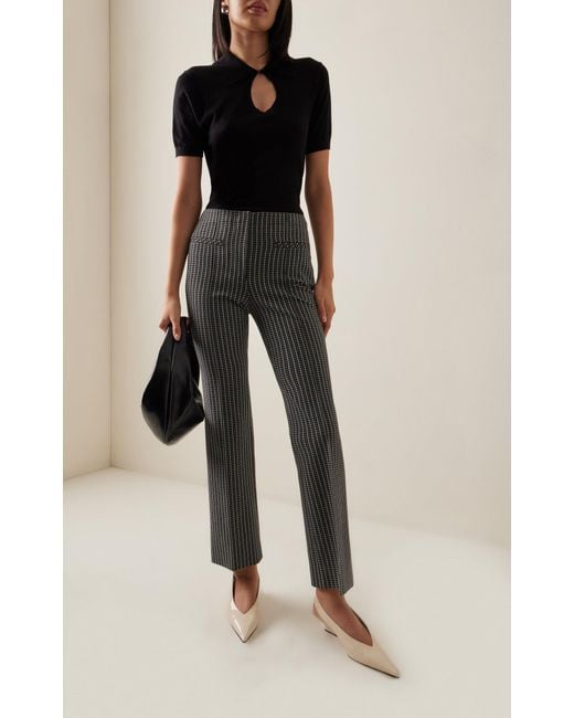 Proenza Schouler Gray Isadora Stretch-suiting Straight-leg Pants