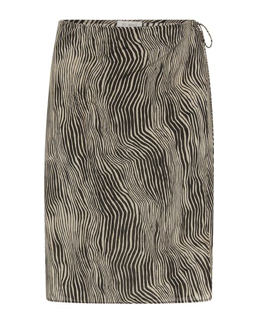 St. Agni Gray Savannah Wrap Skirt