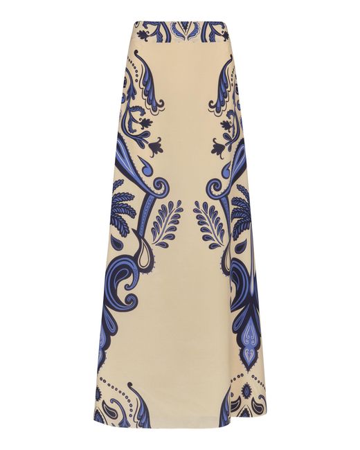Johanna Ortiz Natural Everywhere Silk Maxi Skirt