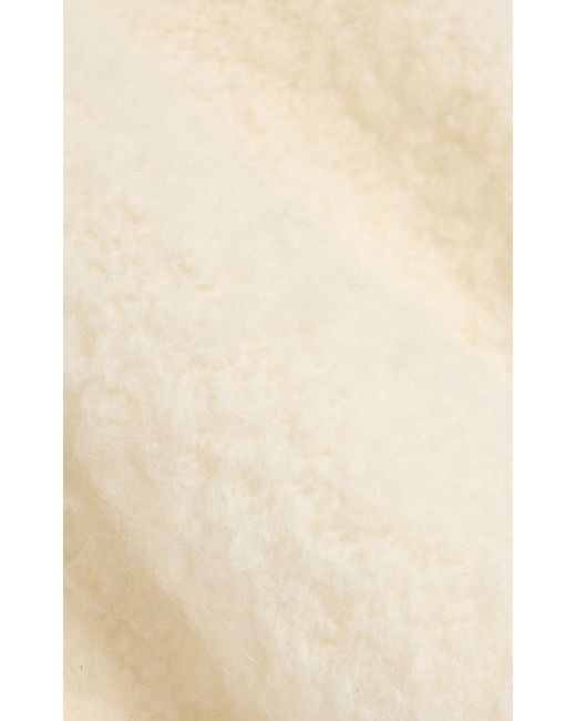 Totême  Natural Boxy Bouclé Knit Alpaca-Wool Top