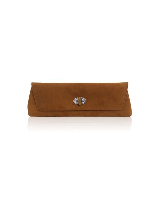 Christopher Esber Brown Buki Suede Clutch