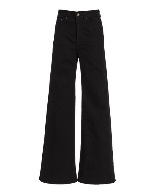 Jeanerica Black Fuji High-Rise Flared-Leg Jeans