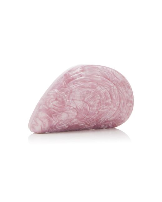 Jonathan Simkhai Pink Bridget Acrylic Oyster Shell Clutch