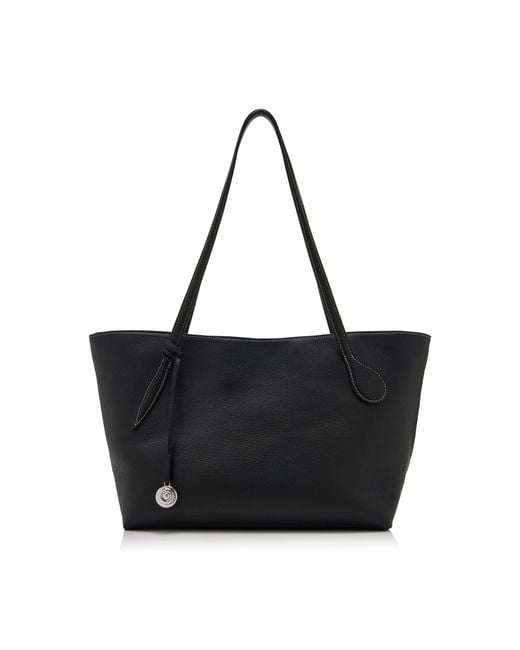 Liffner Black Sprout Leather Midi Tote