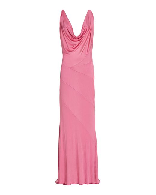 16Arlington Pink Etna Draped Jersey Gown