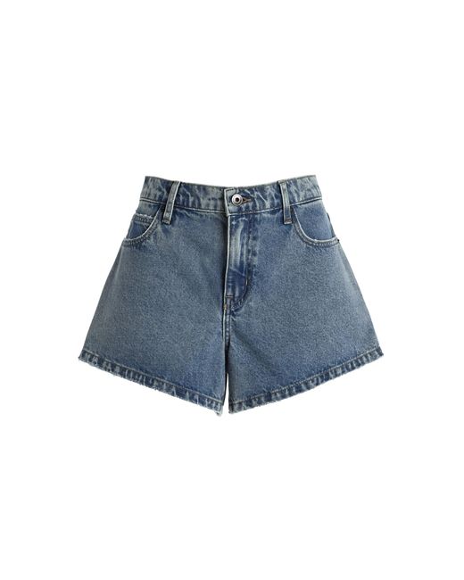 OUTLAND DENIM Blue X Cooke Stella High-Rise Flared Denim Shorts