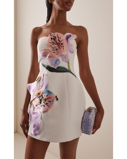 chinese dress ladies Fallon Appliqué Floral Mini Dress main image 1
