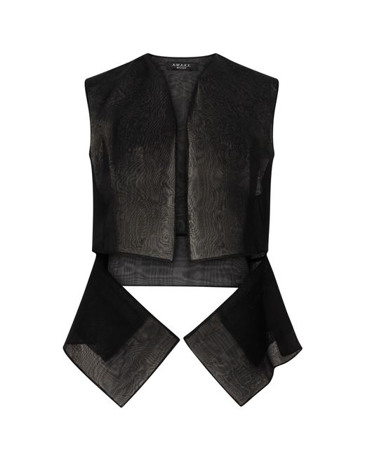 A.W.A.K.E. MODE Green Oversized Silk Vest