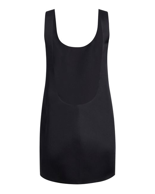 Khaite Black Pranta Open Back Silk Mini Dress