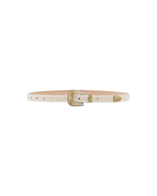 DEHANCHE White Travertine Leather Belt