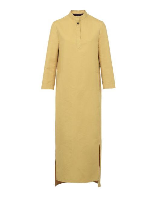 Martin Grant Yellow Cotton-silk Tunic Dress