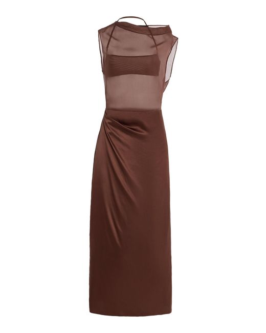 Sir Brown Luca Silk Gown