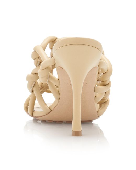 Bottega Veneta Metallic Stretch Leather Mule Sandals