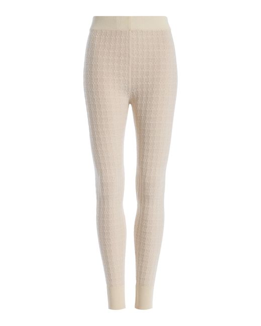 CORDOVA Natural Soleil Cable-Knit Merino Wool Leggings