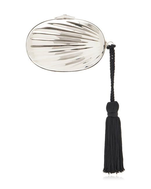 Juju Vera White Petra Tassel Clutch