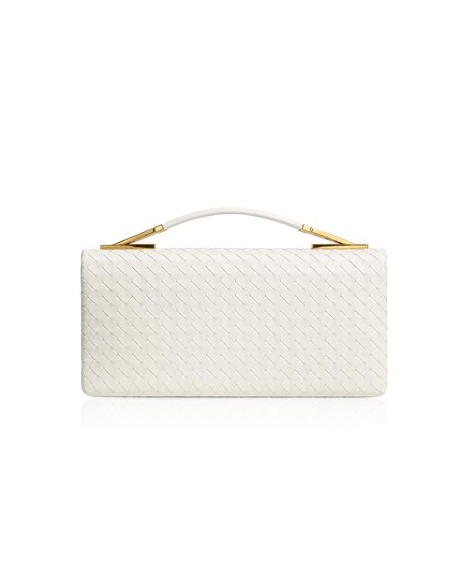 Bottega Veneta Natural The 70 Intrecciato Leather Clutch Bag