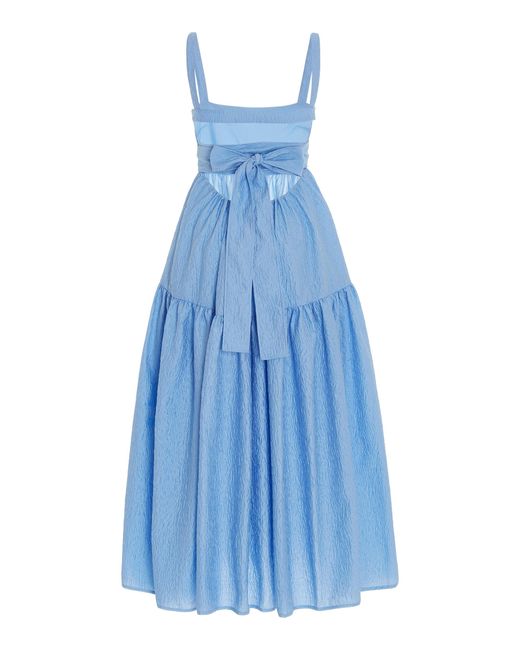cecilie bahnsen blue dress Ole Dress  Navy  La Garonne