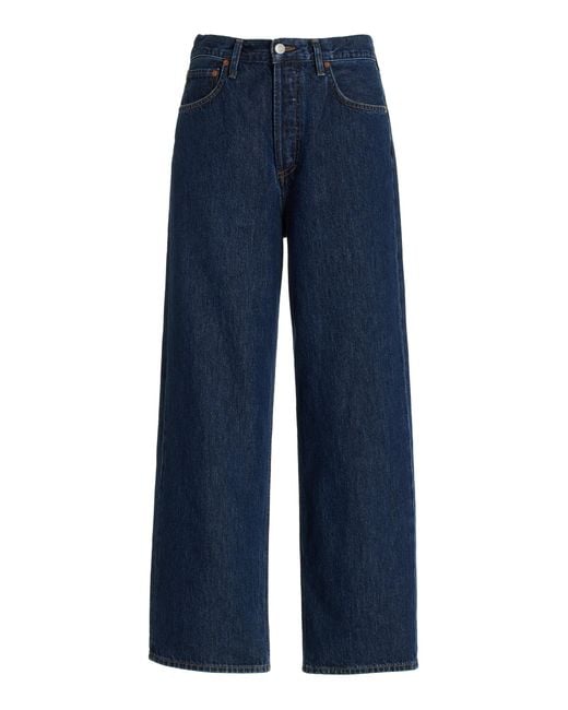 Agolde Blue Ren Rigid High-rise Wide-leg Jeans