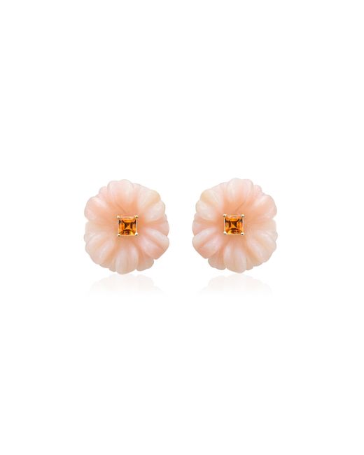 Aliita Pink Blossom 9K Opal And Citrine Earrings