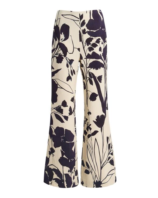 Cara Cara White Pisa Printed Flared Pants