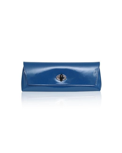 Christopher Esber Blue Buki Polished Clutch