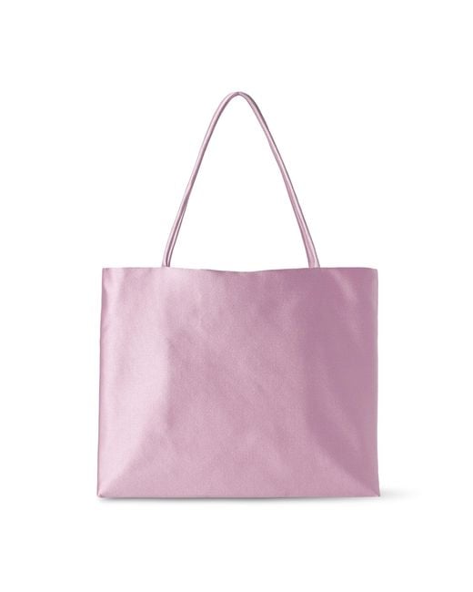 The Row Pink Cecily Silk Tote Bag