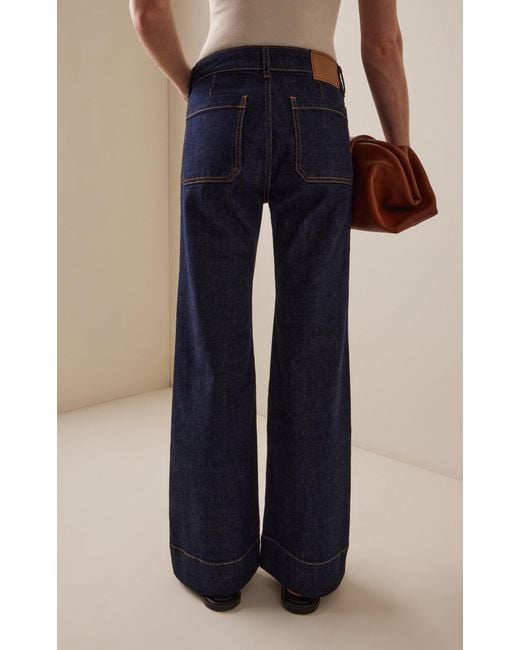 Jeanerica Black St Monica Stretch Low-rise Flared-leg Jeans
