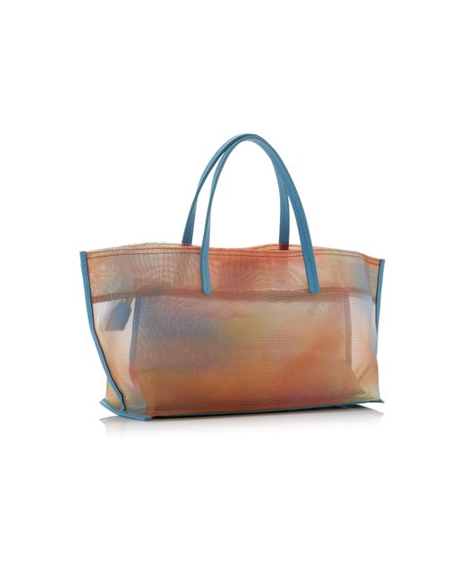 Staud Multicolor Christos Mini Printed-Mesh Tote Bag