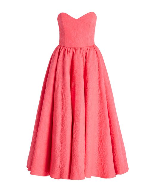 New Arrivals Pink Jo Strapless Quilted Cotton Maxi Dress