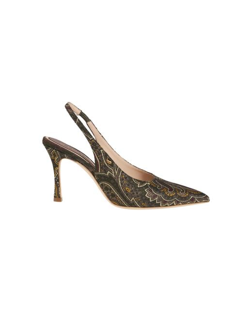 Etro Metallic Fondo Essential Heel