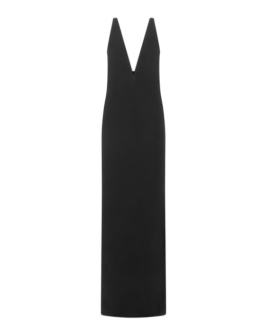 Tom Ford Black Impossible Suspended Crepe Jersey Maxi Dress