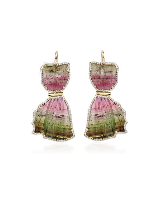 Goshwara Multicolor Butterfly Tourmaline Earrings