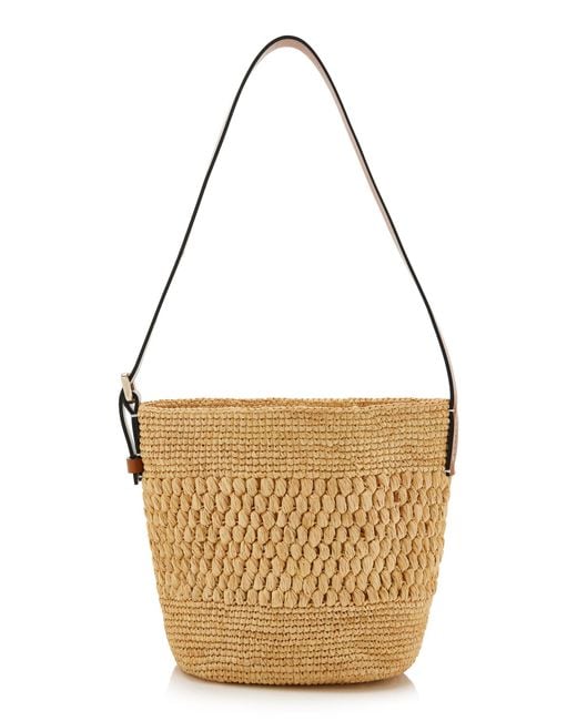 Manebí White Loto Raffia Basket Bag