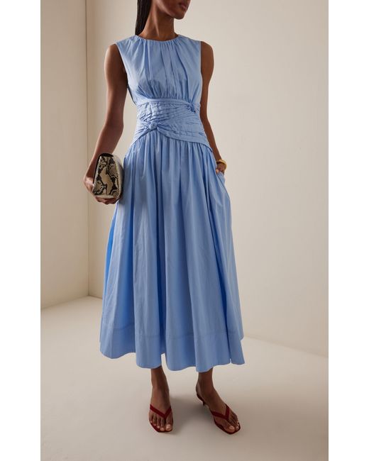 Aje. Agatha Knot Waist Midi Dress in Blue | Lyst Canada