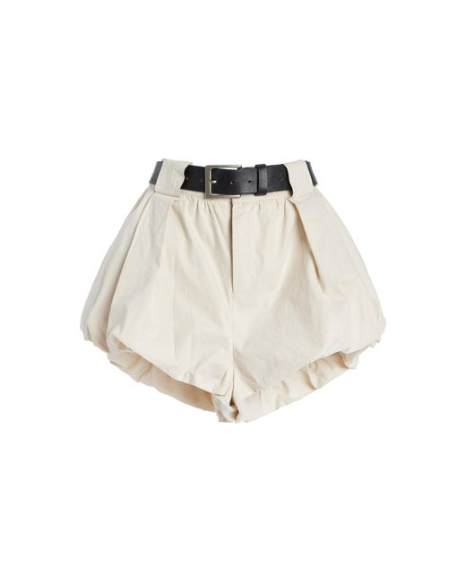 Sea White Adele Cotton Bubble Shorts