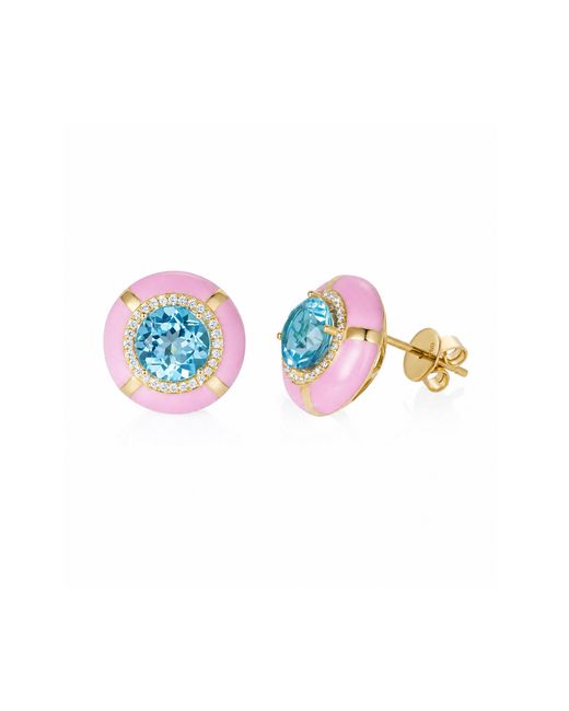 Nevernot Blue Show N Tell 18K Ready Ready 2 Celebrate Earrings