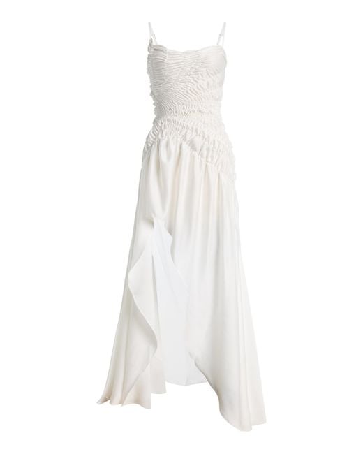 Georgia Hardinge White Exclusive Eclipse Satin Maxi Dress
