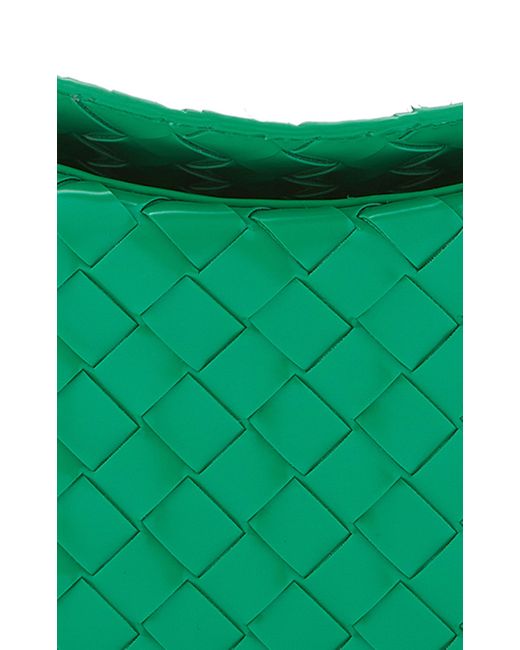 Bottega Veneta Green Flap Intrecciato Leather Shoulder Bag