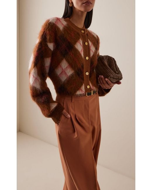 RÙADH Brown The Blane Checked Wool Cardigan