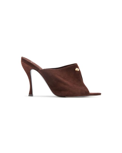 Balenciaga Brown Midnight City Suede Mules