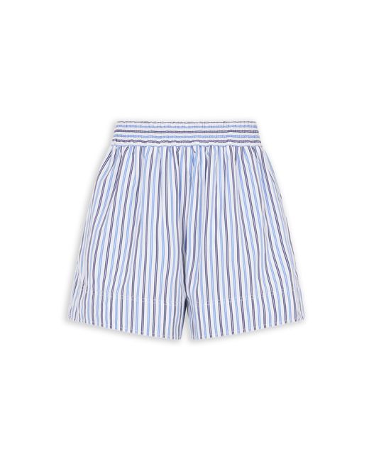Rabanne Blue Striped Side-Slit Shorts
