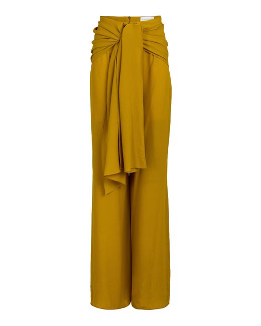Silvia Tcherassi Yellow Shay Straight Leg Pants