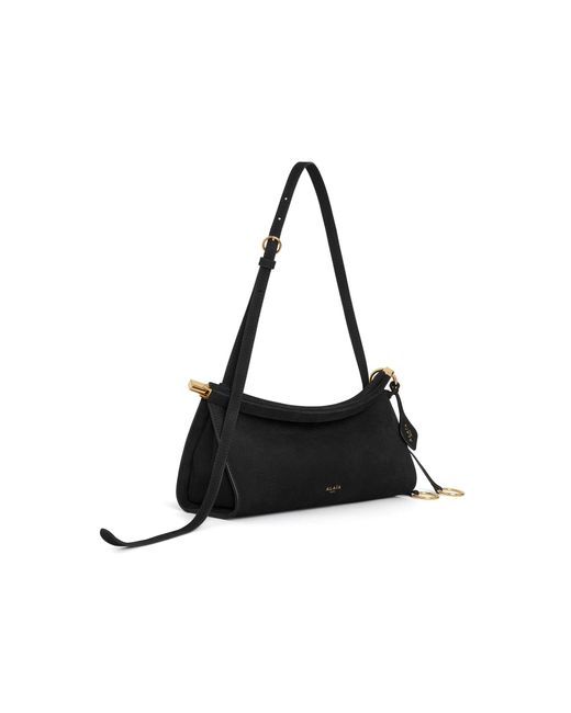 Alaïa Black Le Click Small Leather E/W Shoulder Bag