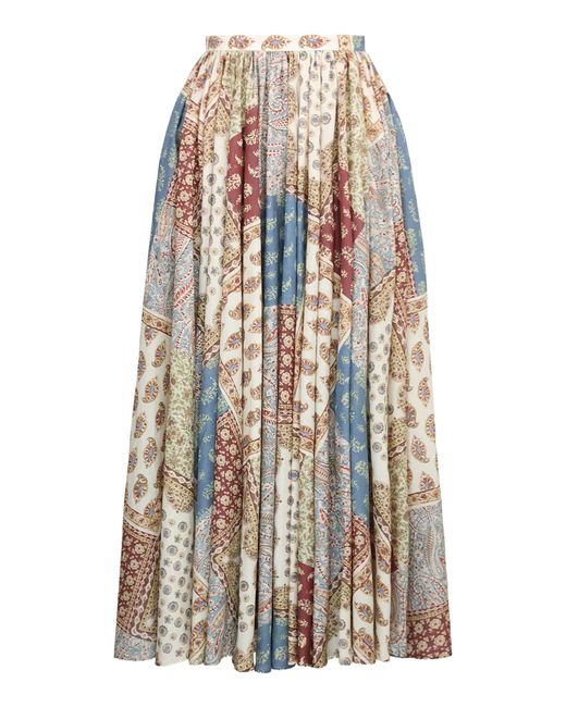 Lena Hoschek White Vittoria Cotton Midi Skirt