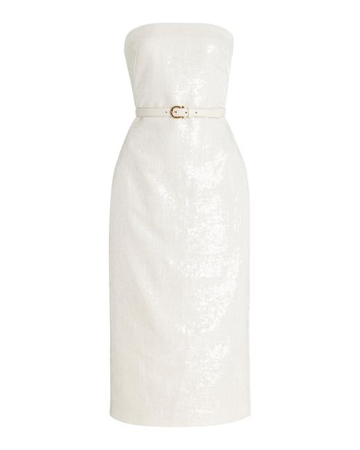 ANDRES OTALORA White Exclusive Sequined Dress