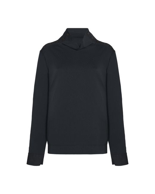 Dries Van Noten Black Helond Cotton Turtleneck Top