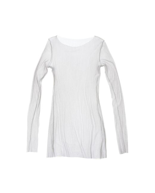 Cortana White T Tulle Silk Top