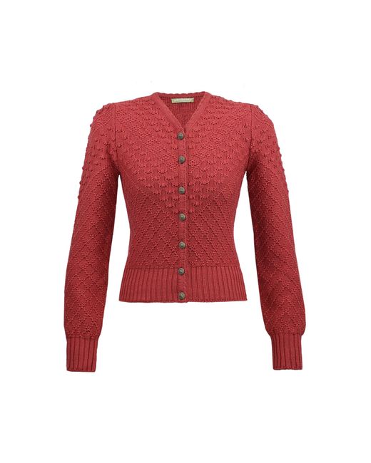 Lena Hoschek Red Soferl Merino Wool Cardigan