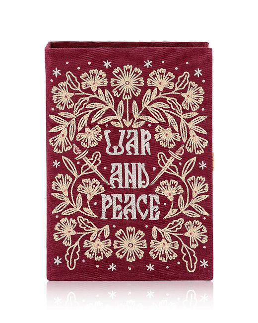 Olympia Le-Tan Red War And Peace Clutch